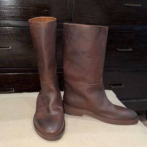 Marsell Tubetto Brown Leather Mid-Calf Women's Boots